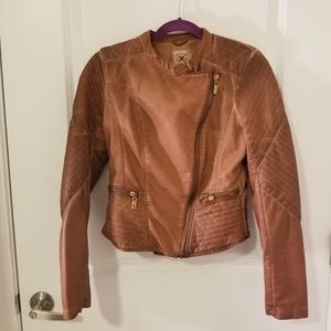 Two-toned Faux Leather Jacket